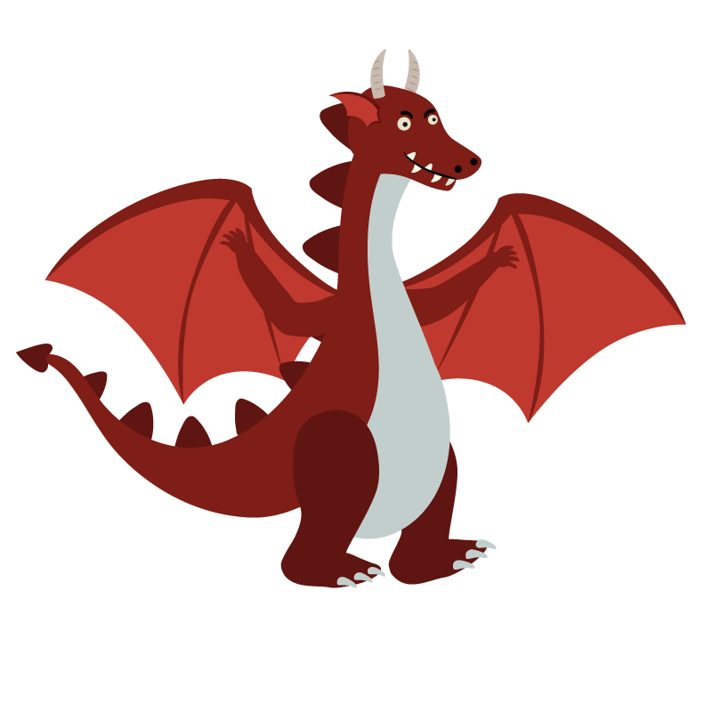 A red dragon